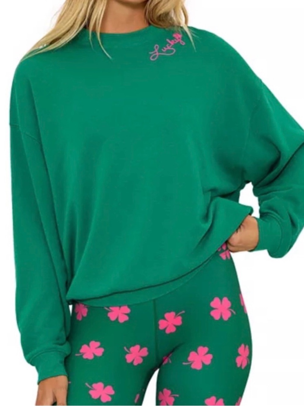 Beach Riot Devyn sweatshirt in lucky clover